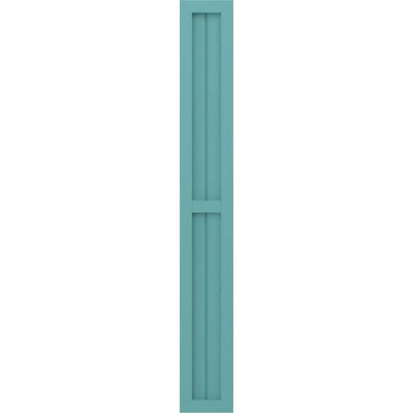Ekena Millwork Americraft 2-Board Exterior Wood 2 Equal Panel Framed Board-n-Batten Shutters, ARW101BF207X57PTH, PR - ARW101BF207X57PTH