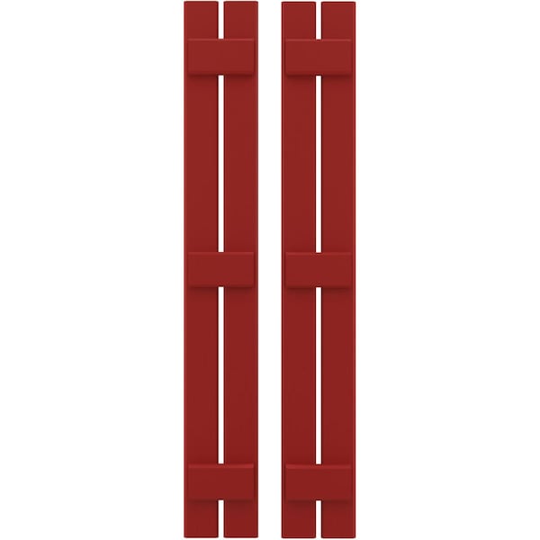 Ekena Millwork Americraft 2-Board (3 Batten) Exterior Real Wood Spaced Board-n-Batten Shutters, ARW401SB207X34BRH, PR - ARW401SB207X34BRH