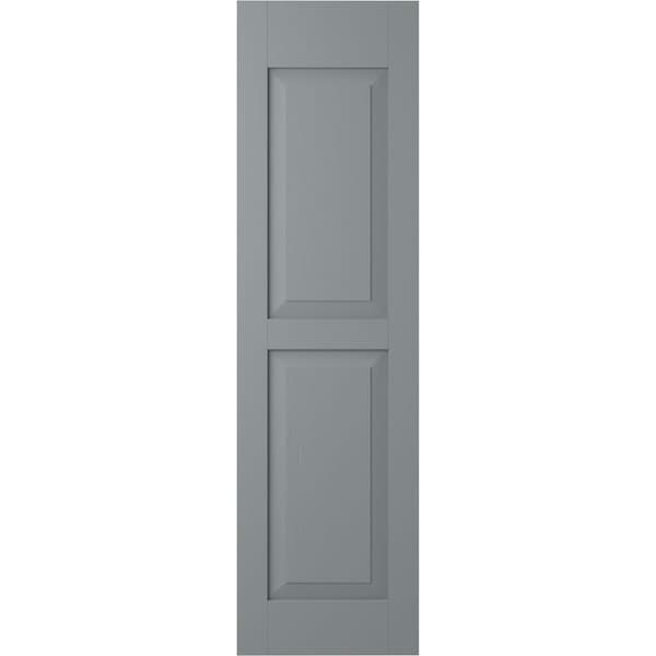 Ekena Millwork Americraft 2 Equal Flat Panel Exterior Real Wood Shutters, RW101FP12X40CHH, PR - RW101FP12X40CHH