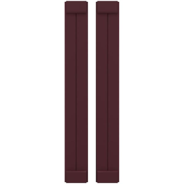 Ekena Millwork Americraft 2-Board Exterior Wood Joined Board-n-Batten Shutters w/ End Batten, ARW103BB207X49WRH, PR - ARW103BB207X49WRH