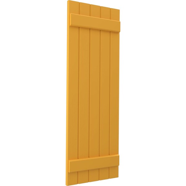 Ekena Millwork Americraft 5-Board (2 Batten) Exterior Real Wood Joined Board-n-Batten Shutters, ARW101BB518X60TUH, PR - ARW101BB518X60TUH