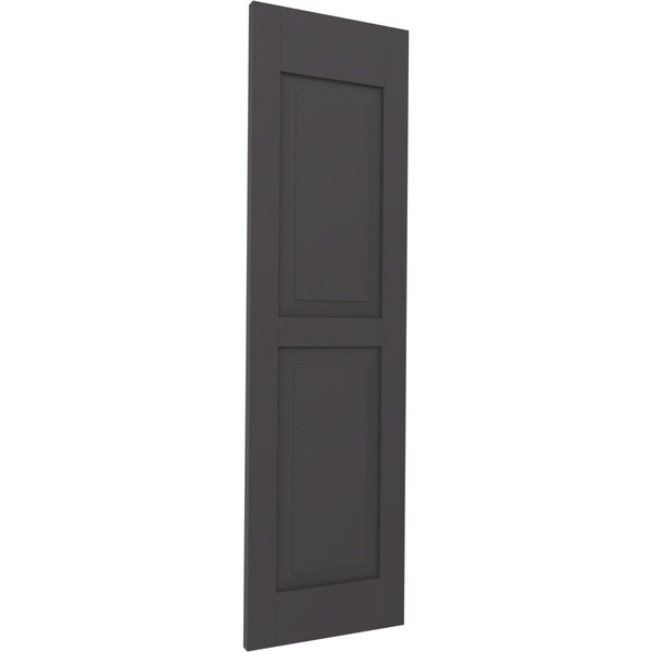 Ekena Millwork Americraft 2 Equal Raised Panel Exterior Real Wood Shutters, RW101RP12X59SMH, PR - RW101RP12X59SMH