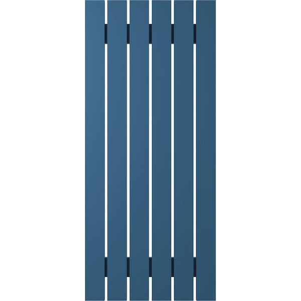 Ekena Millwork Americraft 6-Board (2 Batten) Exterior Real Wood Spaced Board-n-Batten Shutters, ARW101SB623X74HBH, PR - ARW101SB623X74HBH