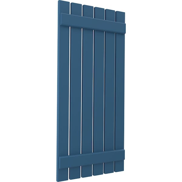 Ekena Millwork Americraft 6-Board (2 Batten) Exterior Real Wood Spaced Board-n-Batten Shutters, ARW101SB623X74HBH, PR - ARW101SB623X74HBH