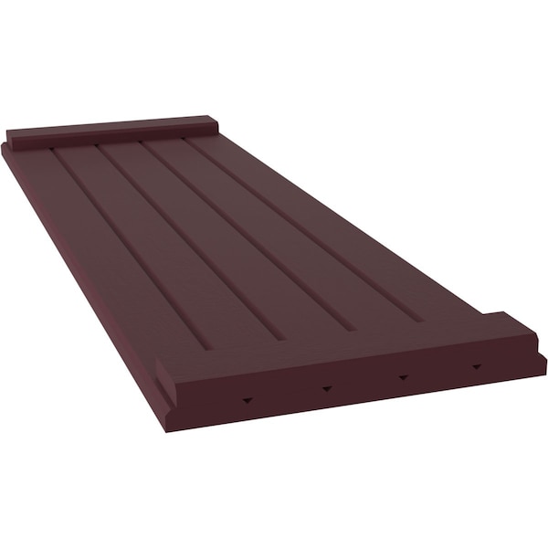 Ekena Millwork Americraft 5-Board Exterior Wood Joined Board-n-Batten Shutters w/ End Batten, ARW103BB518X38WRH, PR - ARW103BB518X38WRH