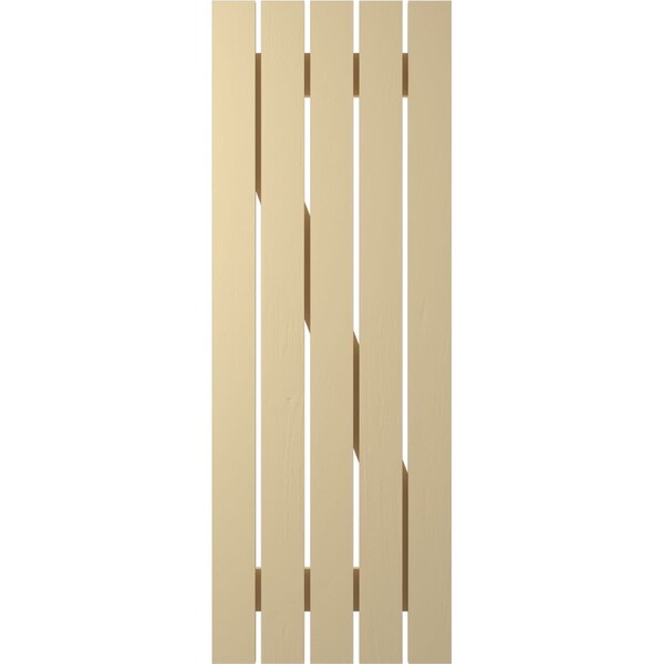 Ekena Millwork Americraft 5-Board (2 Batten) Wood Spaced Board-n-Batten Shutters w/ Z-Bar, ARW102SB519X42NTH, PR - ARW102SB519X42NTH