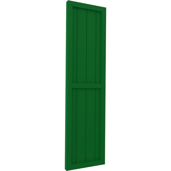 Ekena Millwork Americraft 4-Board Exterior Wood 2 Equal Panel Framed Board-n-Batten Shutters, ARW101BF414X63HGH, PR - ARW101BF414X63HGH
