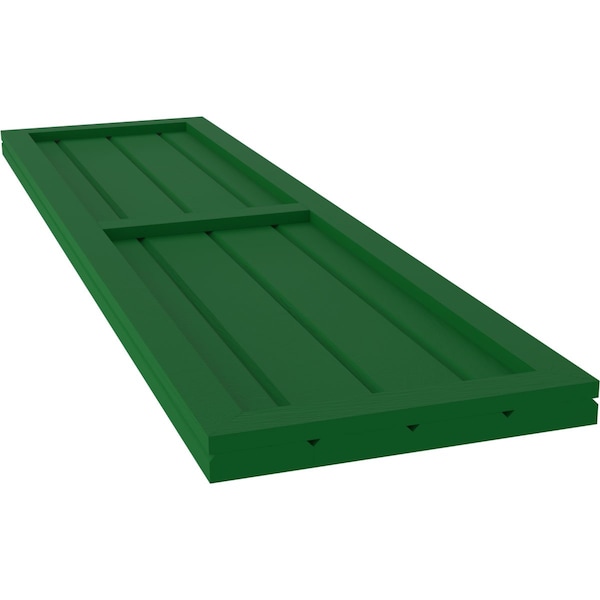 Ekena Millwork Americraft 4-Board Exterior Wood 2 Equal Panel Framed Board-n-Batten Shutters, ARW101BF414X63HGH, PR - ARW101BF414X63HGH