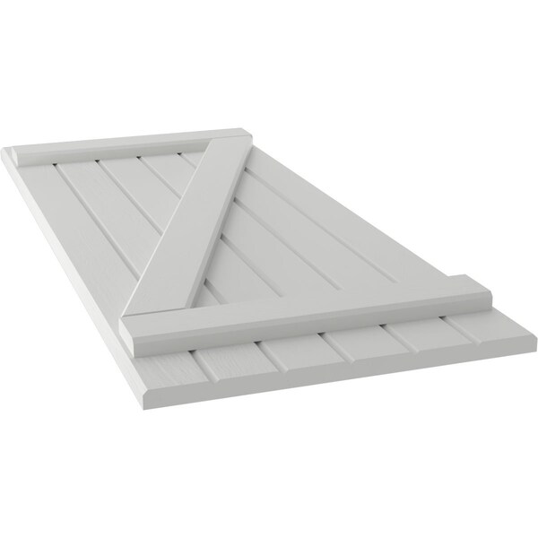 Ekena Millwork Americraft 6-Board (2 Batten) Wood Joined Board-n-Batten Shutters w/ Z-Bar, ARW102BB621X84STH, PR - ARW102BB621X84STH
