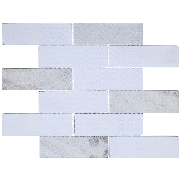 Andova Tiles SAMPLE Bovard 2 x 6 Glass Brick Joint Mosaic Tile - SAM-ANDBOV196