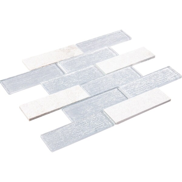 Andova Tiles SAMPLE Bovard 2 x 6 Glass Brick Joint Mosaic Tile - SAM-ANDBOV196