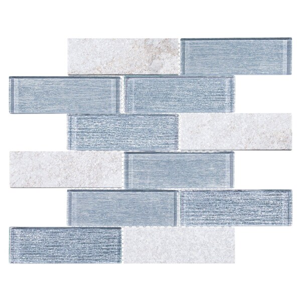 Andova Tiles SAMPLE Bovard 2 x 6 Glass Brick Joint Mosaic Tile - SAM-ANDBOV196