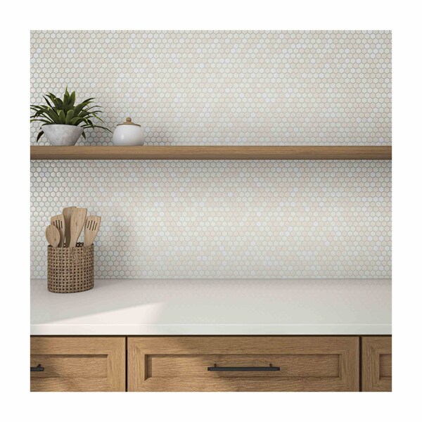Daltile Uptown Glass 1in Hexagon Mosaic, 16.92 SQFT Per Carton, 18PK - UP171HEXMS1P