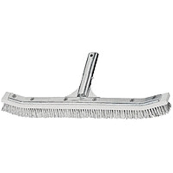 Olympian Athlete 18 in. Tile Scrubber Curved Combination Aluminum Wall Brush, White - OL2634750