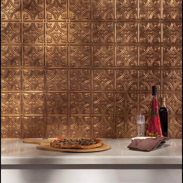 Fasade Fasade 18in x 24in Traditional 1 Antique Bronze Backsplash Panel 5pk - PB5031