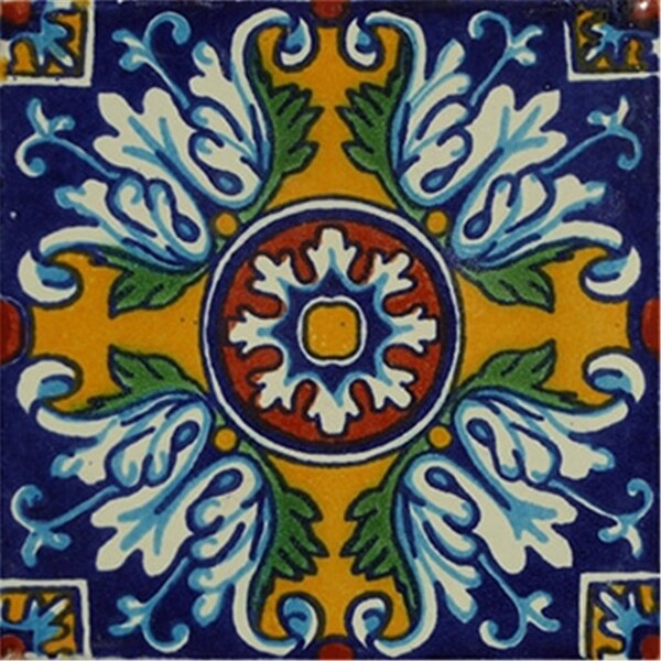 Bateria De Cocina 4 x 4 in. Mexican Decorative Tiles, L118, 4PK - BA2583583