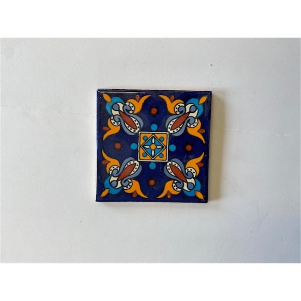 Talavera 4 x 4 in. Mexican Decorative Tiles, L113, 4PK - L113 4X4