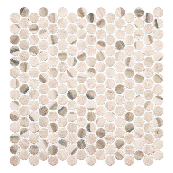 Andova Tiles ANDOVA TILES Dexo 1" x 1" Glass Penny Round Mosaic Wall & Floor Tile - ANDDEX330