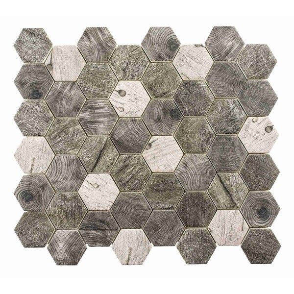 Andova Tiles SAMPLE Terrain 2 x 2 Glass Honeycomb Mosaic Wall  Floor Tile - SAM-ANDTER259
