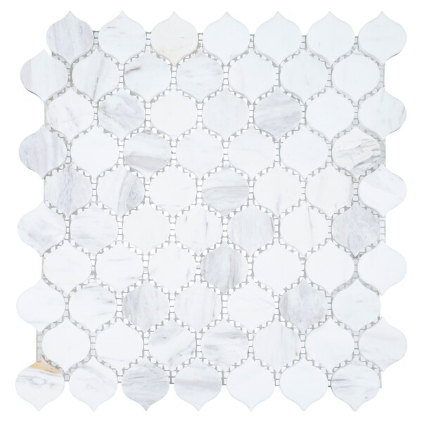 Andova Tiles SAMPLE Dayberry 15 x 15 Marble Arabesque Wall  Floor Mosaic Tile - SAM-ANDDAY143