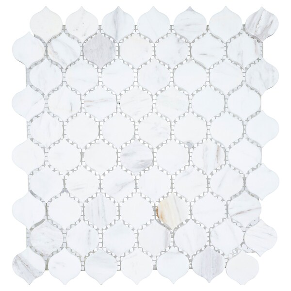 Andova Tiles SAMPLE Dayberry 15 x 15 Marble Arabesque Wall  Floor Mosaic Tile - SAM-ANDDAY143