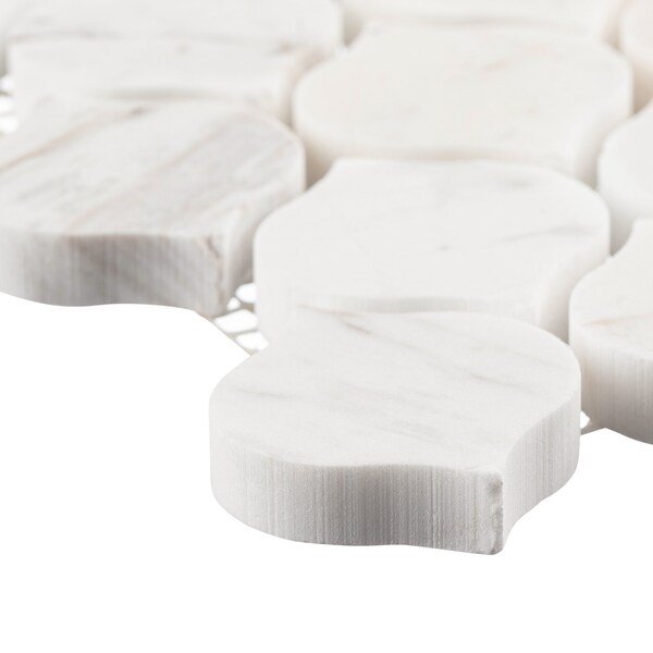 Andova Tiles SAMPLE Dayberry 15 x 15 Marble Arabesque Wall  Floor Mosaic Tile - SAM-ANDDAY143