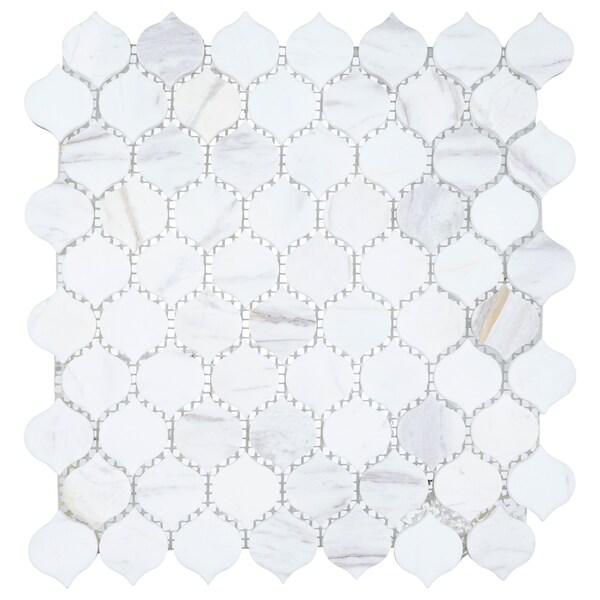 Andova Tiles SAMPLE Dayberry 15 x 15 Marble Arabesque Wall  Floor Mosaic Tile - SAM-ANDDAY143