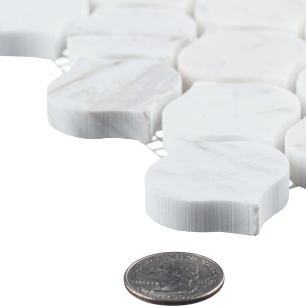 Andova Tiles SAMPLE Dayberry 15 x 15 Marble Arabesque Wall  Floor Mosaic Tile - SAM-ANDDAY143