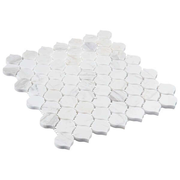 Andova Tiles SAMPLE Dayberry 15 x 15 Marble Arabesque Wall  Floor Mosaic Tile - SAM-ANDDAY143