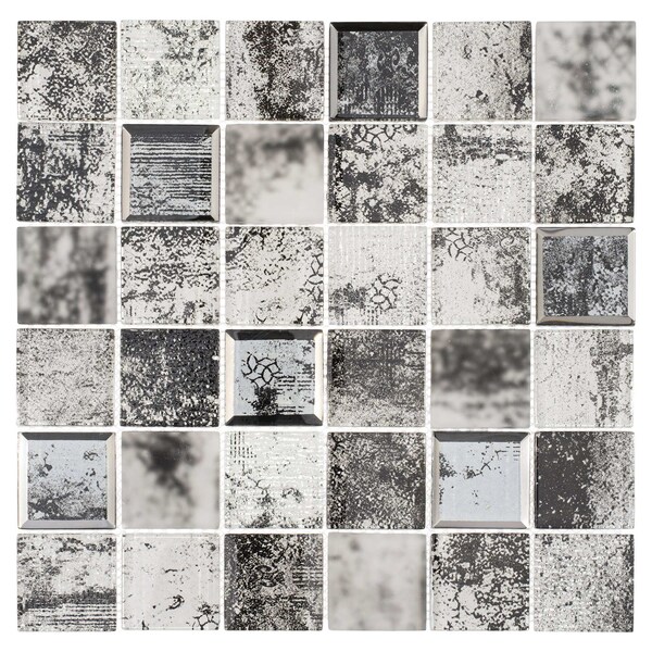 Andova Tiles SAMPLE-Elwood 2 in. x 2 in. Glass Grid Mosaic Wall Tile - SAM-ANDELW876