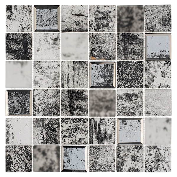 Andova Tiles SAMPLE-Elwood 2 in. x 2 in. Glass Grid Mosaic Wall Tile - SAM-ANDELW876