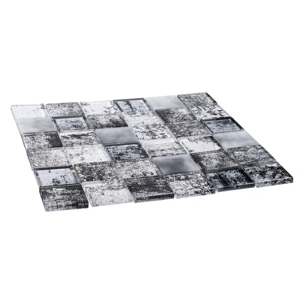 Andova Tiles SAMPLE-Elwood 2 in. x 2 in. Glass Grid Mosaic Wall Tile - SAM-ANDELW876