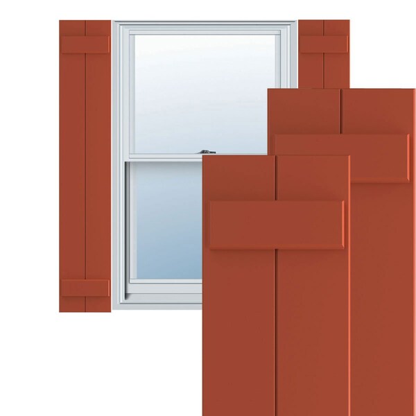 Ekena Millwork True Fit PVC, Two Board Joined Board-n-Batten Shutters, Colorful Leaves, 10 3/4W x 61H, PR - TFP101BBF11X061CL