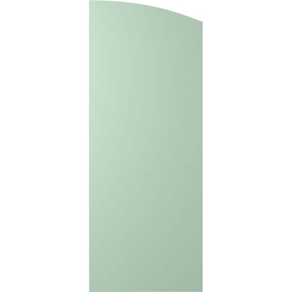 Ekena Millwork Americraft 6-Board (2 Batten) Wood Joined Board-n-Batten Shutters w/Ellipt Top, ARW101BE621X36SGH, PR - ARW101BE621X36SGH