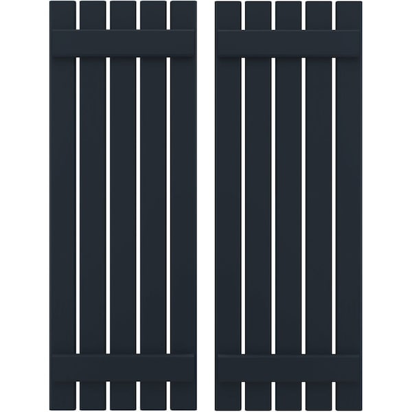 Ekena Millwork Americraft 5-Board (2 Batten) Exterior Real Wood Spaced Board-n-Batten Shutters, ARW101SB519X75OBH, PR - ARW101SB519X75OBH