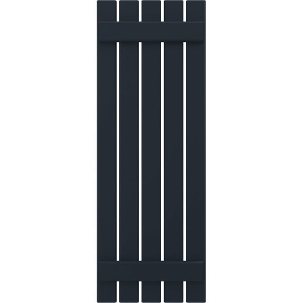 Ekena Millwork Americraft 5-Board (2 Batten) Exterior Real Wood Spaced Board-n-Batten Shutters, ARW101SB519X75OBH, PR - ARW101SB519X75OBH