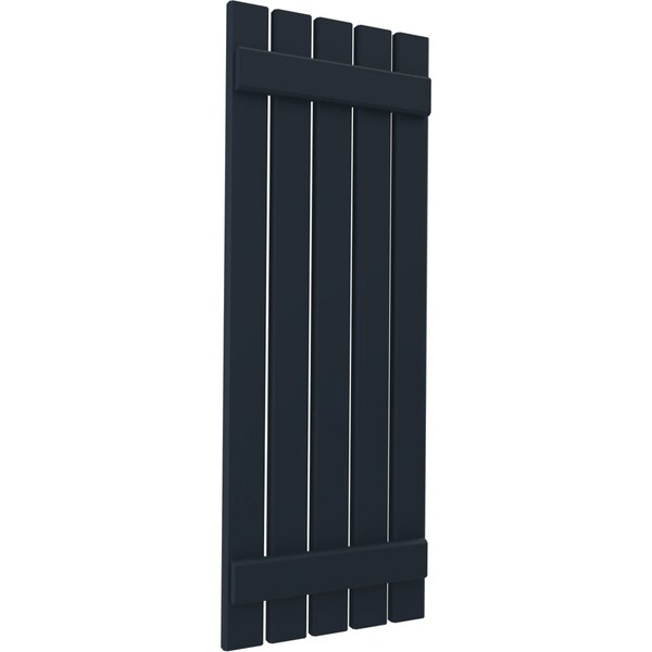 Ekena Millwork Americraft 5-Board (2 Batten) Exterior Real Wood Spaced Board-n-Batten Shutters, ARW101SB519X75OBH, PR - ARW101SB519X75OBH