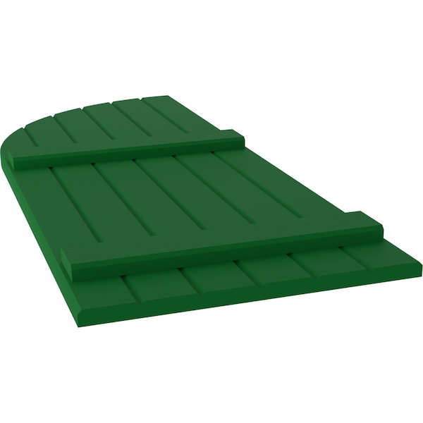Ekena Millwork Americraft 6-Board (2 Batten) Wood Joined Board-n-Batten Shutters w/ Arch Top, ARW101BQ621X64HGH, PR - ARW101BQ621X64HGH