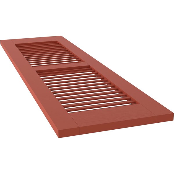 Ekena Millwork 12W x 41H Americraft Two Equal Louver Exterior Real Wood Shutters, Colorful Leaves, PR - RW101LV12X41CLH