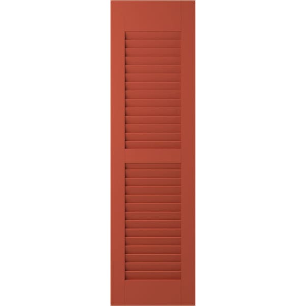 Ekena Millwork 12W x 41H Americraft Two Equal Louver Exterior Real Wood Shutters, Colorful Leaves, PR - RW101LV12X41CLH