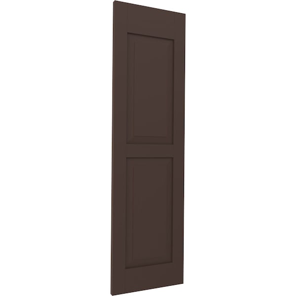 Ekena Millwork Americraft 2 Equal Raised Panel Exterior Real Wood Shutters, RW101RP12X34TBH, PR - RW101RP12X34TBH