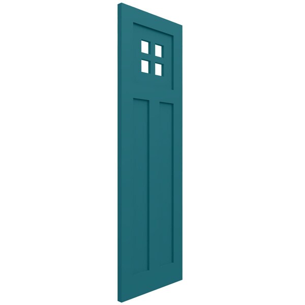 Ekena Millwork True Fit PVC San Antonio Mission Style Fixed Mount Shutters, Antigua, 18W x 77H, PR - TFP001ST18X077AN
