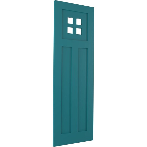 Ekena Millwork True Fit PVC San Antonio Mission Style Fixed Mount Shutters, Antigua, 18W x 77H, PR - TFP001ST18X077AN