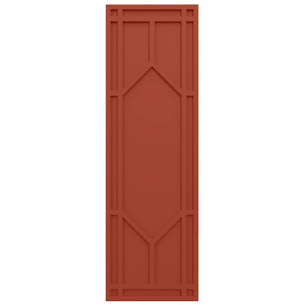 Ekena Millwork True Fit PVC Shaker Fixed Mount Shutters, Colorful Leaves, 12W x 33H, PR - TFP001SK12X033CL