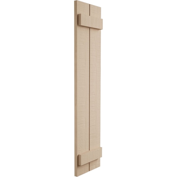 Ekena Millwork Rustic Two Board Spaced Board-n-Batten Rough Cedar Faux Wood Shutters, 11 1/2W x 40H, PR - SHUBSS11X40RCPR