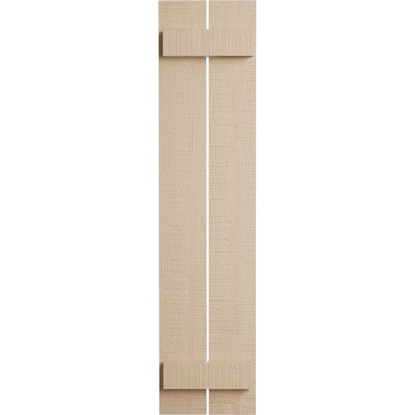 Ekena Millwork Rustic Two Board Spaced Board-n-Batten Rough Cedar Faux Wood Shutters, 11 1/2W x 40H, PR - SHUBSS11X40RCPR