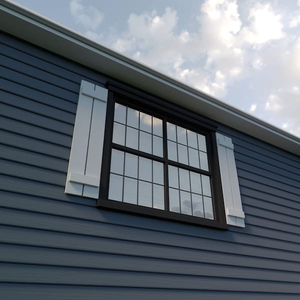 Ekena Millwork Rustic Two Board Spaced Board-n-Batten Rough Cedar Faux Wood Shutters, 11 1/2W x 40H, PR - SHUBSS11X40RCPR