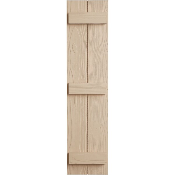 Ekena Millwork Rustic Two Board Joined Board-n-Batten Sandblasted Faux Wood Shutters, 11W x 80H, PR - SHUBJS11X80SDPR