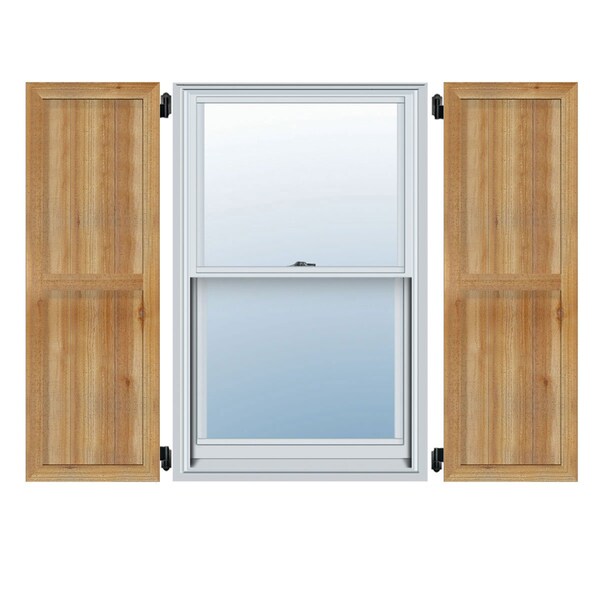 Ekena Millwork Framed Board-n-Batten Shutters, Rough Sawn Western Red Cedar, 10 3/4W x 58H, PR - RBF06S11X058RWR