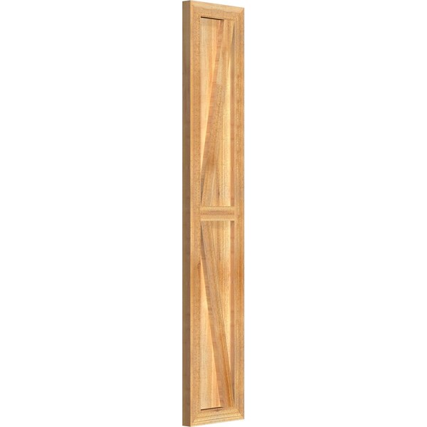 Ekena Millwork Framed Board-n-Batten Shutters w/Z-Bar, Rough Sawn Western Red Cedar, 10 3/4W x 57H, PR - RBF06Z11X057RWR